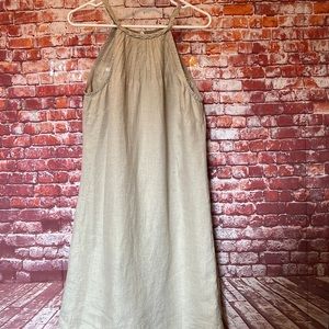 Brand New With Tags Tommy Bahama Relax Tan Linen Adorable Dress!!